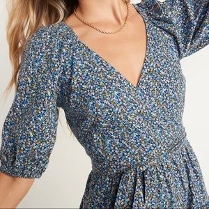 Old Navy Blue Floral Midi Dress
